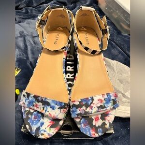 Torrid Black Floral Block Heels